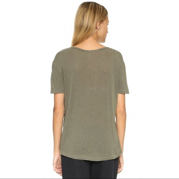 Revolve LNA Short Sleeve Torn Pocket Tee T-shirt Oversized Scoop Neck Black XS - Picture 14 of 14